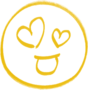 Illustration Smilie grinsend gelb - Vanessa Bause Rock your Finances gif