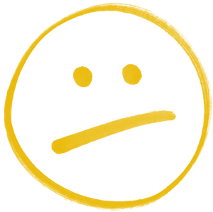 Illustration Smilie meh gelb Vanessa-Bause Rock your Finances gif